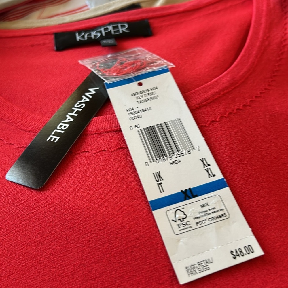 3 pieces Kasper including 3/4 length jacket plus 2 knit tops .  Tops NWT - Picture 15 of 15